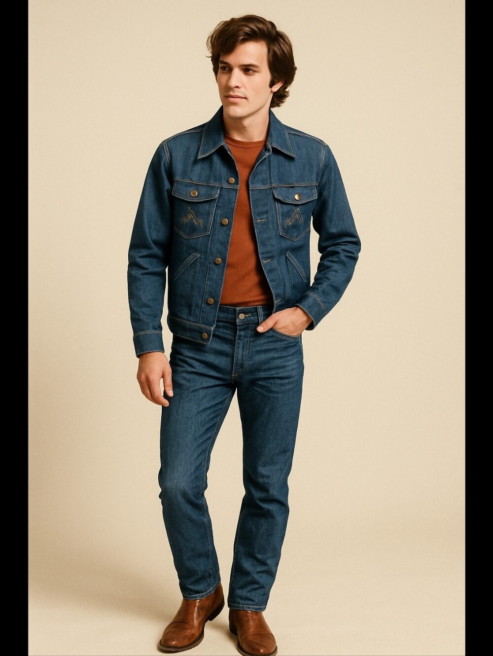 60's -70's Vintage Wrangler Men's Denim Trucker Jacket Made In The USA - Picture 15 of 15